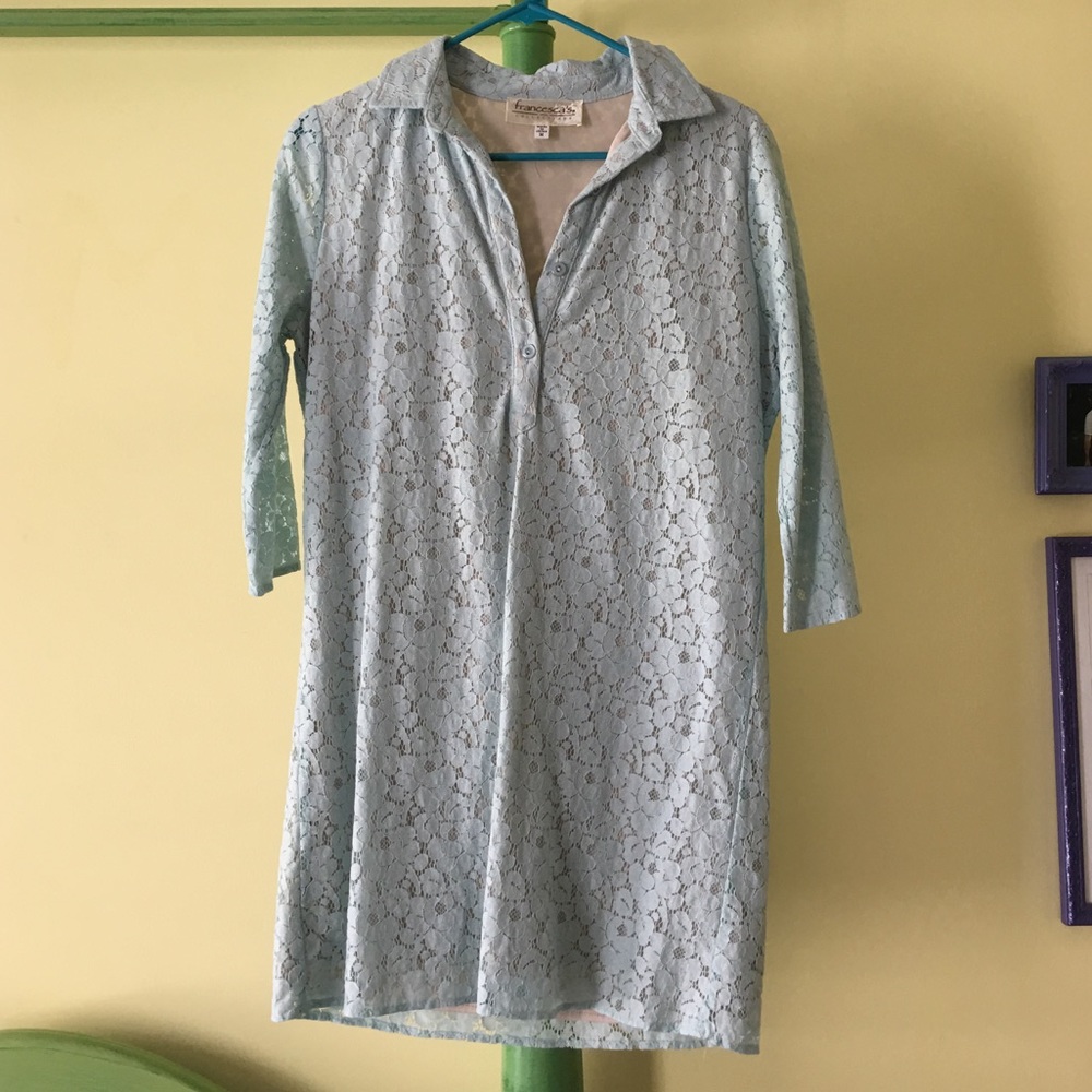 Francesca's Mint Lace Dress